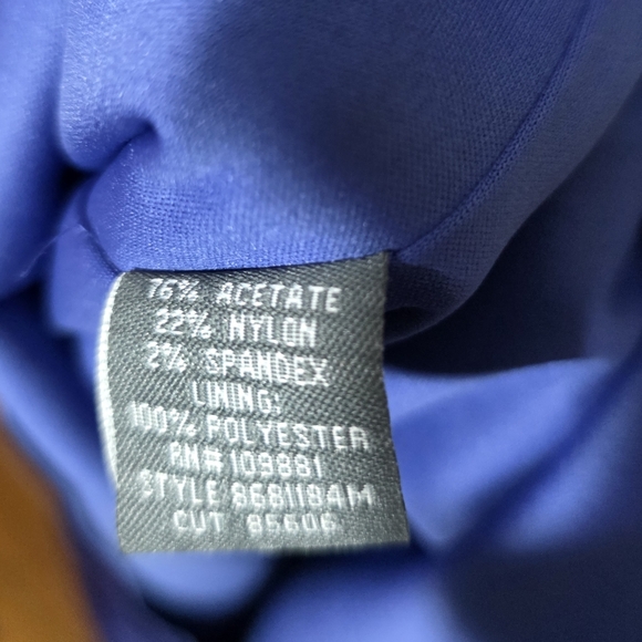 Donna Ricco Vibrant Blue Midi Satin Dress Sz 10 NWT - Picture 7 of 7